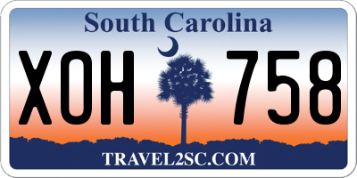 SC license plate XOH758