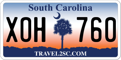 SC license plate XOH760
