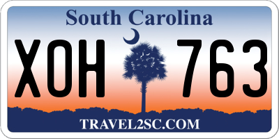 SC license plate XOH763