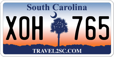 SC license plate XOH765