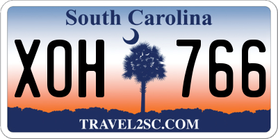 SC license plate XOH766