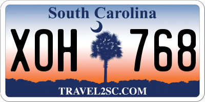 SC license plate XOH768