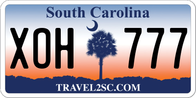 SC license plate XOH777
