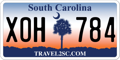 SC license plate XOH784
