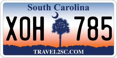 SC license plate XOH785
