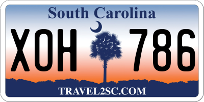 SC license plate XOH786