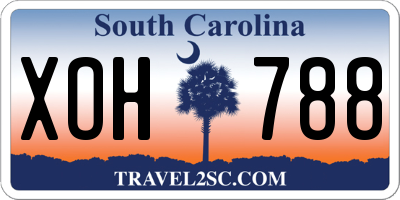 SC license plate XOH788