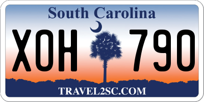 SC license plate XOH790