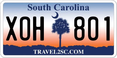 SC license plate XOH801