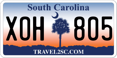 SC license plate XOH805