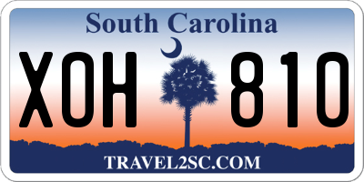 SC license plate XOH810