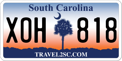 SC license plate XOH818