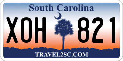 SC license plate XOH821