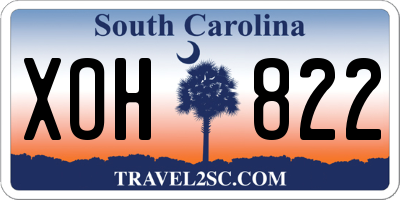 SC license plate XOH822