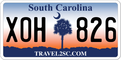 SC license plate XOH826