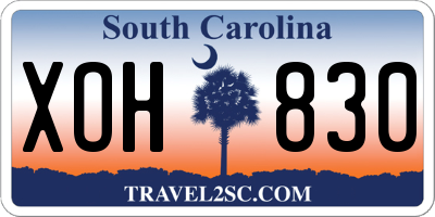SC license plate XOH830