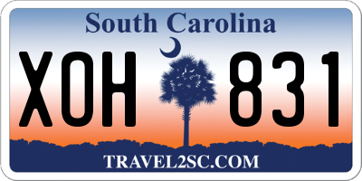 SC license plate XOH831