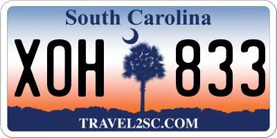 SC license plate XOH833