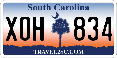 SC license plate XOH834