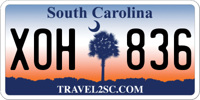 SC license plate XOH836