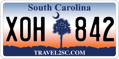 SC license plate XOH842