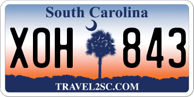 SC license plate XOH843