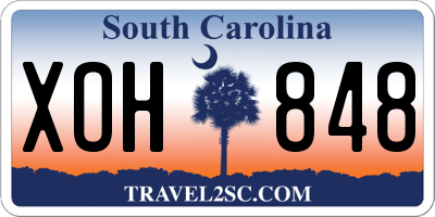SC license plate XOH848