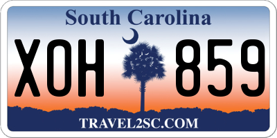 SC license plate XOH859