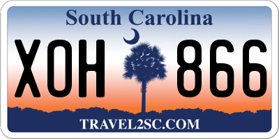 SC license plate XOH866