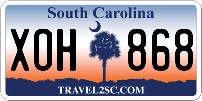 SC license plate XOH868