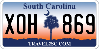 SC license plate XOH869