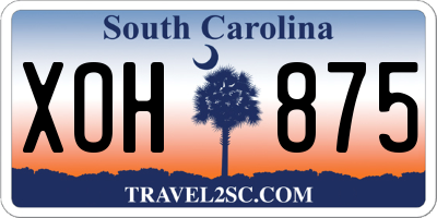SC license plate XOH875