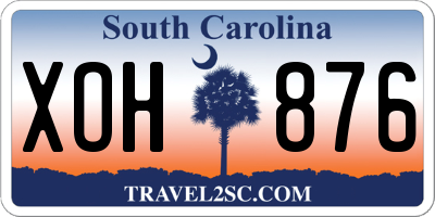 SC license plate XOH876