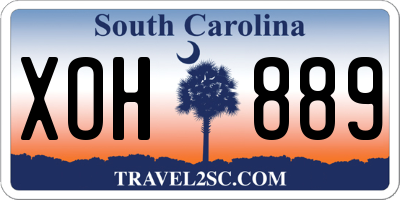 SC license plate XOH889