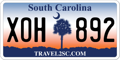 SC license plate XOH892