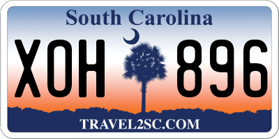 SC license plate XOH896