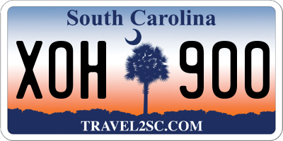 SC license plate XOH900