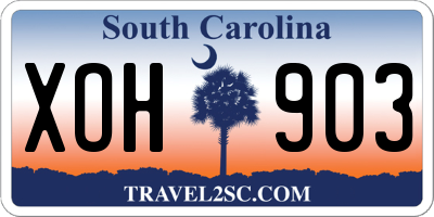 SC license plate XOH903