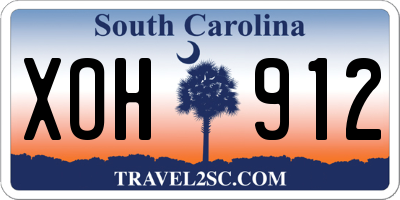 SC license plate XOH912