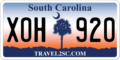 SC license plate XOH920