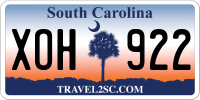 SC license plate XOH922