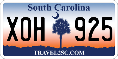 SC license plate XOH925