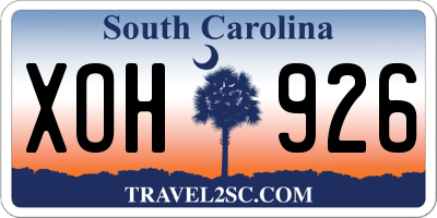 SC license plate XOH926