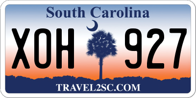 SC license plate XOH927