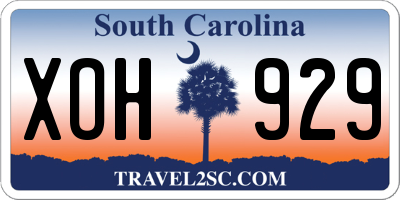SC license plate XOH929
