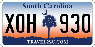 SC license plate XOH930