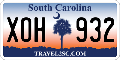 SC license plate XOH932