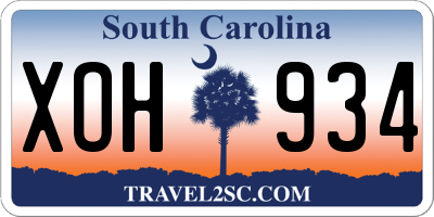 SC license plate XOH934