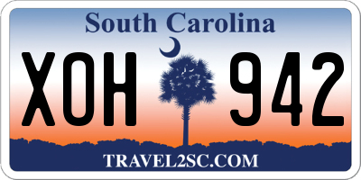 SC license plate XOH942