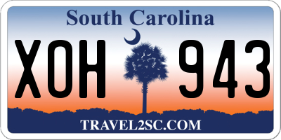 SC license plate XOH943